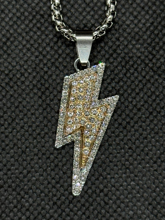 Gold Lightning Pendant